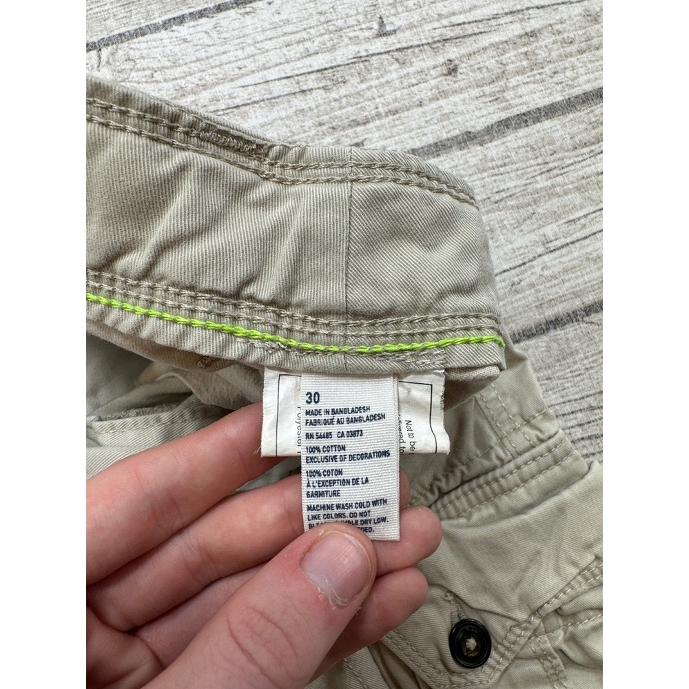 American Eagle Cargo Shorts Men's 30 Beige Relaxed Fit Cotton Hiking Workwear - Picture 8 of 9